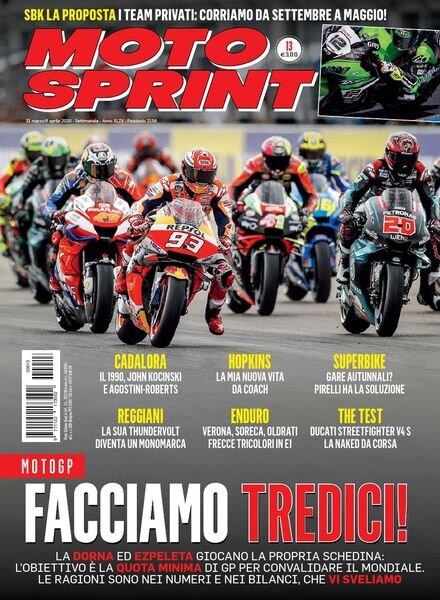 Moto Sprint N.13 – 31 Marzo 2020 Cover