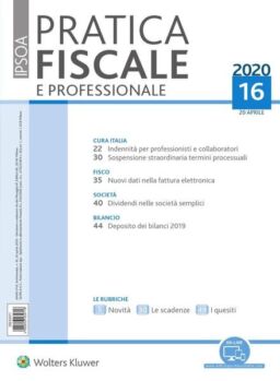 Pratica Fiscale e Professionale – 20 Aprile 2020