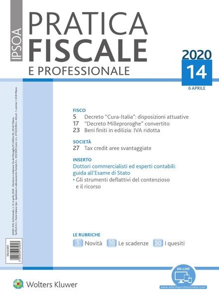 Pratica Fiscale e Professionale – 6 Aprile 2020 Cover