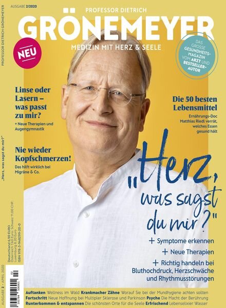 Professor Dietrich Gronemeyer – April 2020 Cover
