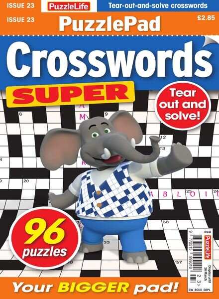 PuzzleLife PuzzlePad Crosswords Super – Issue 23 – February 2020 Cover