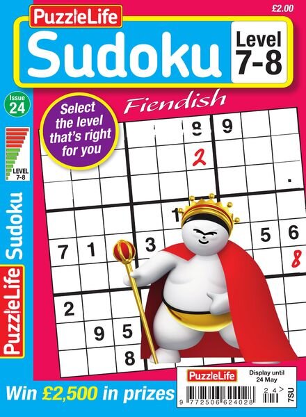 PuzzleLife Sudoku Fiendish – Issue 24 – April 2018 Cover