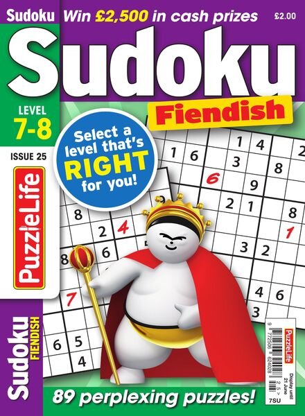PuzzleLife Sudoku Fiendish – Issue 25 – May 2018 Cover