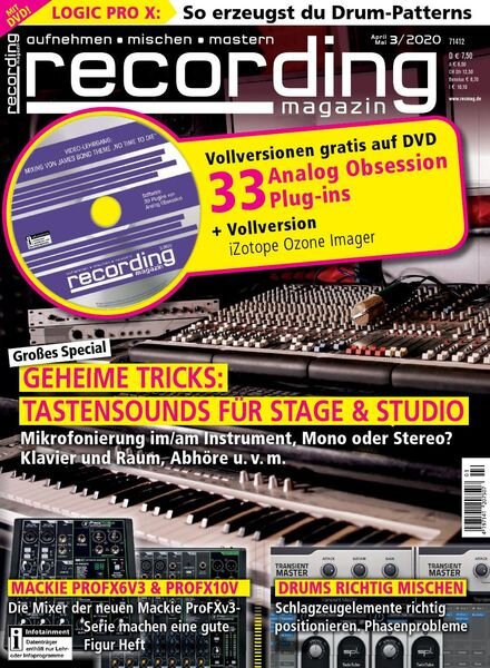 Recording Magazin – April-Mai 2020 Cover