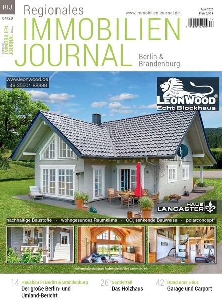 Regionales Immobilien Journal Berlin & Brandenburg – April 2020 Cover