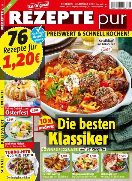 Rezepte Pur – April 2020 Cover