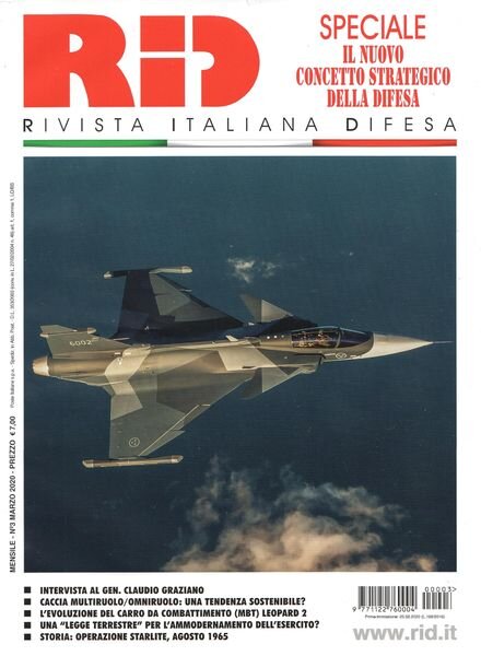 Rivista Italiana Difesa – Marzo 2020 Cover