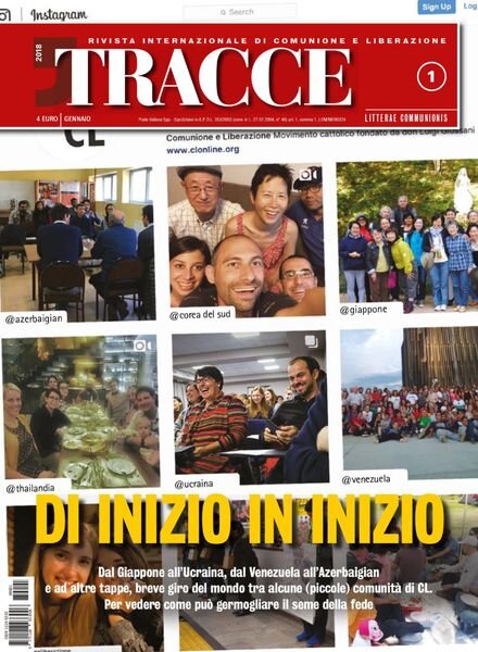 Tracce – Gennaio 2018 Cover