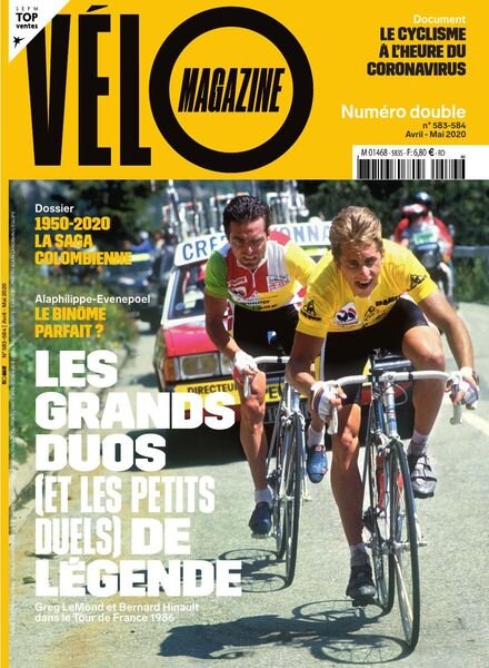 Velo Magazine – avril 2020 Cover