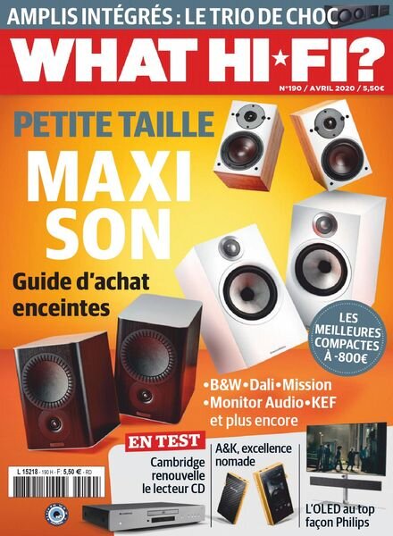 What Hifi France – avril 2020 Cover