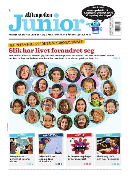 Aftenposten Junior – 27 mars 2020 Cover