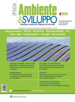 Ambiente & sviluppo – Aprile 2020