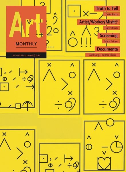 Art Monthly – July-August 2017 Cover