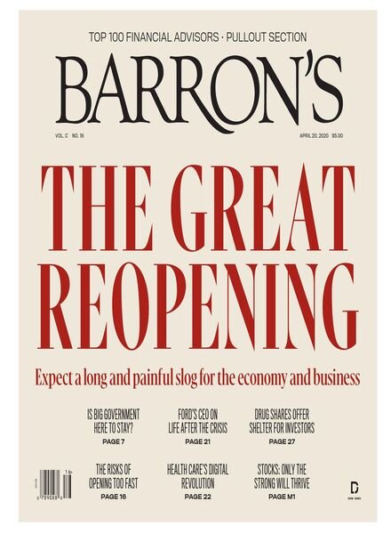 Barron’s – 20 April 2020 Cover
