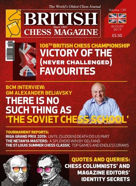 British Chess Magazine – August 2019 Cover