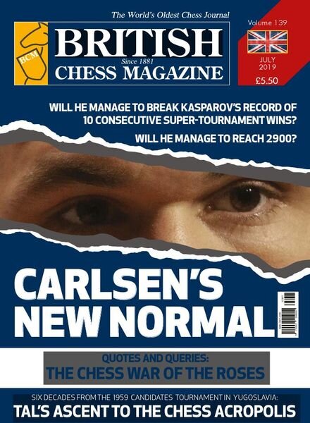British Chess Magazine – July 2019 Cover