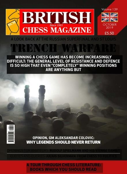 British Chess Magazine – October 2019 Cover