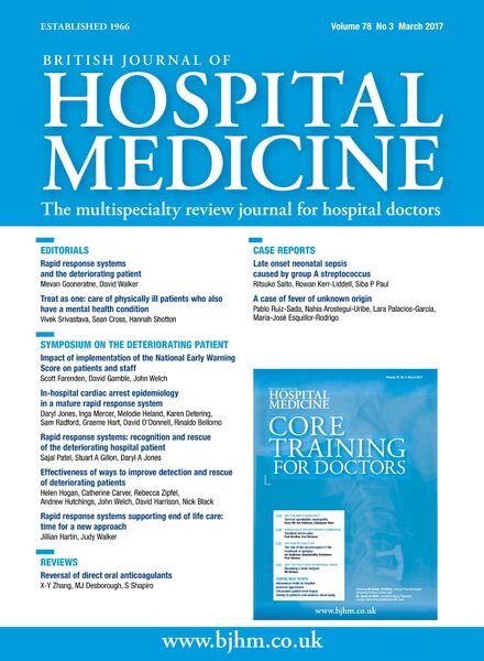 British Journal of Hospital Medicine – March 2017 Cover