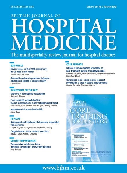 British Journal of Hospital Medicine – March 2019 Cover