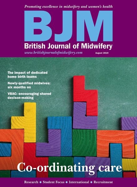 British Journal of Midwifery – August 2019 Cover