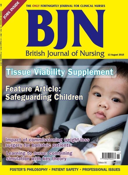 British Journal of Nursing – 13 August 2015 Cover