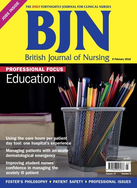 British Journal of Nursing – 8 February 2018 Cover