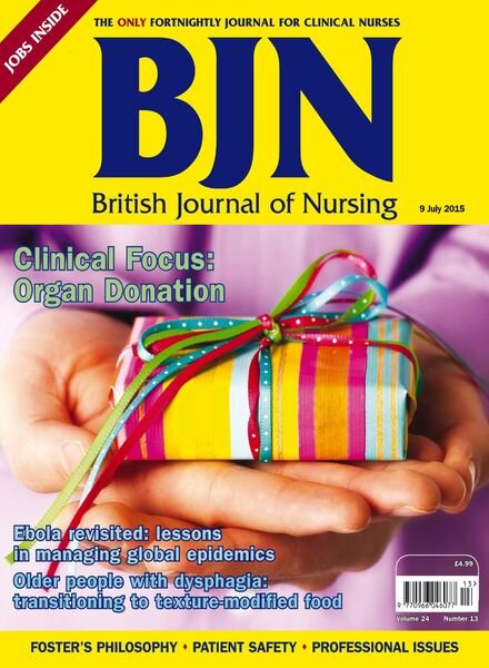 British Journal of Nursing – 9 July 2015 Cover