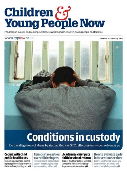 Children & Young People Now – 19 January 2016 Cover