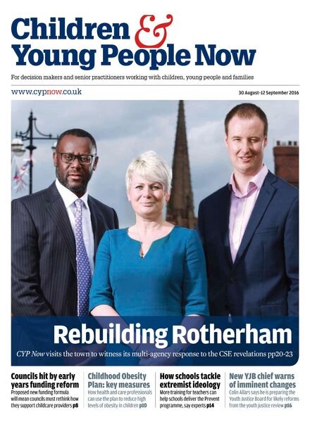 Children & Young People Now – 30 August 2016 Cover