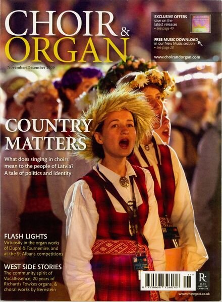 Choir & Organ – November-December 2009 Cover
