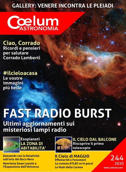 Coelum Astronomia – Numero 244 2020 Cover