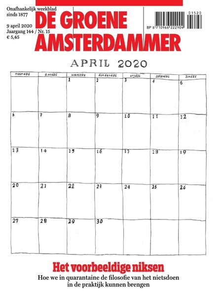 De Groene Amsterdammer – 10 april 2020 Cover