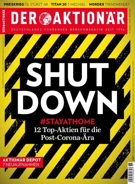 Der Aktionar – 02 April 2020 Cover