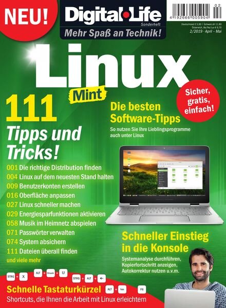 Digital Life – 111 Tipps zu Linux – April-Mai 2020 Cover