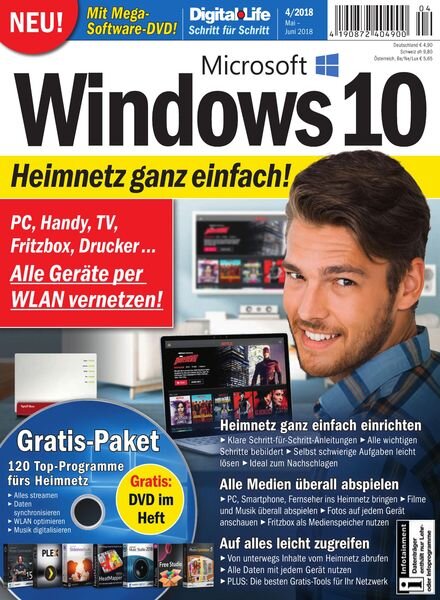 Digital Life – Windows 10 – Mai-Juni 2018 Cover