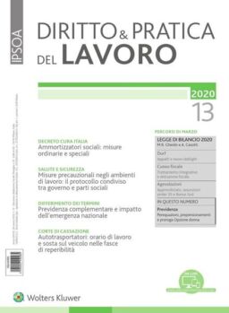 Diritto e Pratica del Lavoro – N 13, 2020