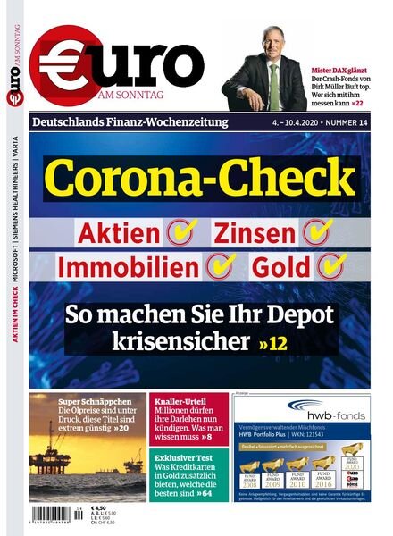 Euro am Sonntag – 04 April 2020 Cover