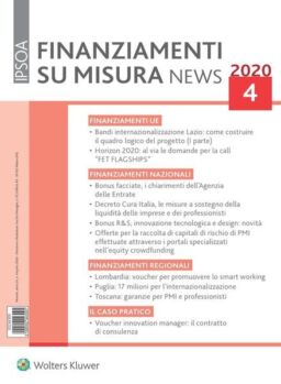 Finanziamenti su misura news – Aprile 2020