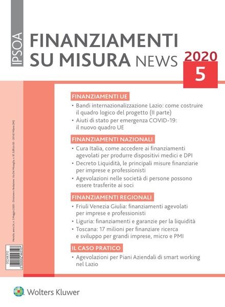 Finanziamenti su misura news – Maggio 2020 Cover