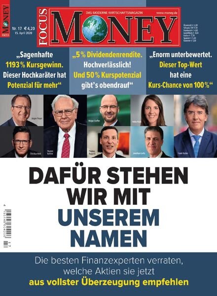 Focus Money – 15 April 2020 Cover