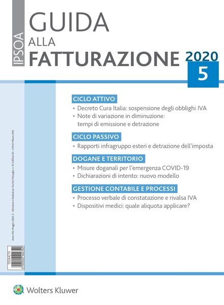 Guida alla Fatturazione – Maggio 2020 Cover