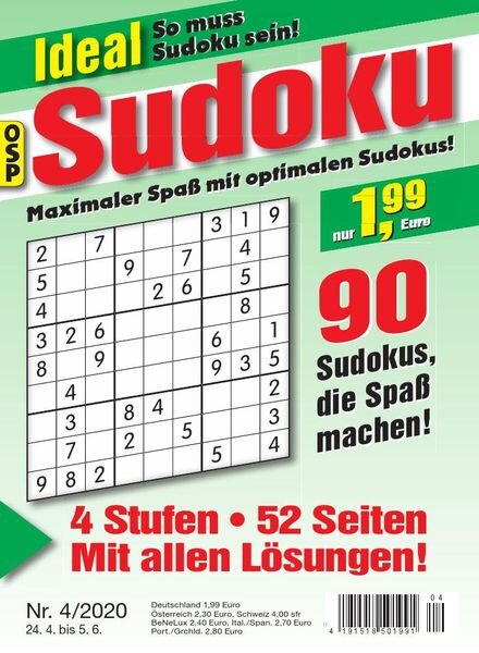 Ideal Sudoku – 24 April 2020 Cover