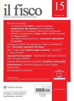 il fisco – 13 Aprile 2020