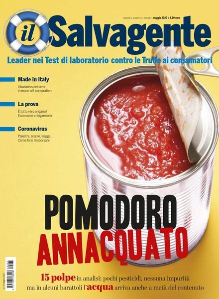 il Salvagente – Maggio 2020 Cover