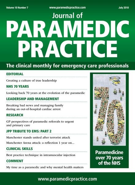 Journal of Paramedic Practice – July 2018 Cover