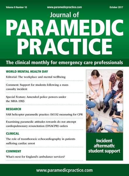 Journal of Paramedic Practice – October 2017 Cover