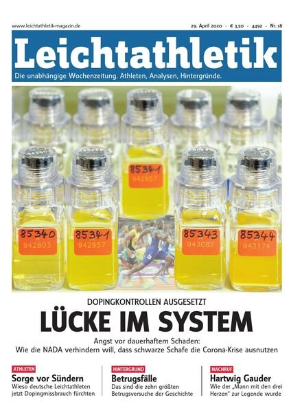 Leichtathletik – 29 April 2020 Cover