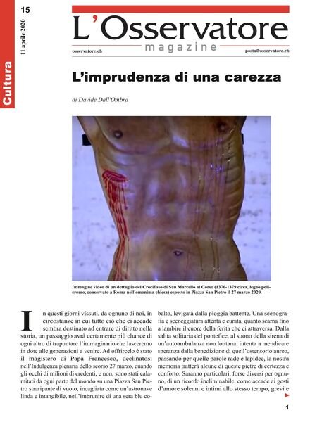 L’Osservatore – 11 Aprile 2020 Cover