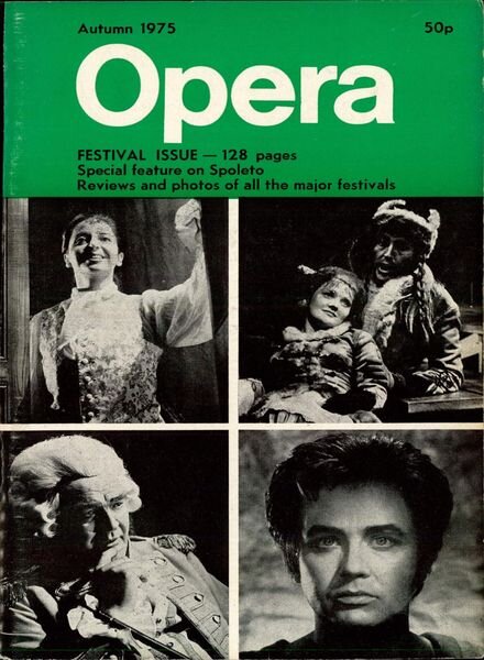 Opera – Annual Festival – Autumn 1975 Cover