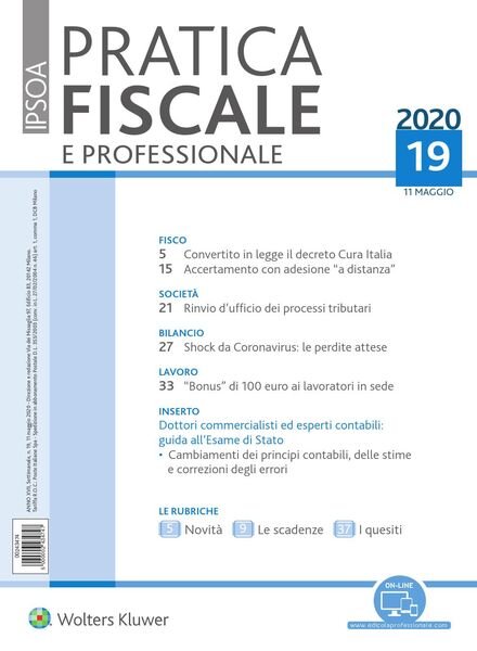 Pratica Fiscale e Professionale – 11 Maggio 2020 Cover
